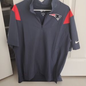 Nike Dark Blue and Red Quarter-Zip Shirt